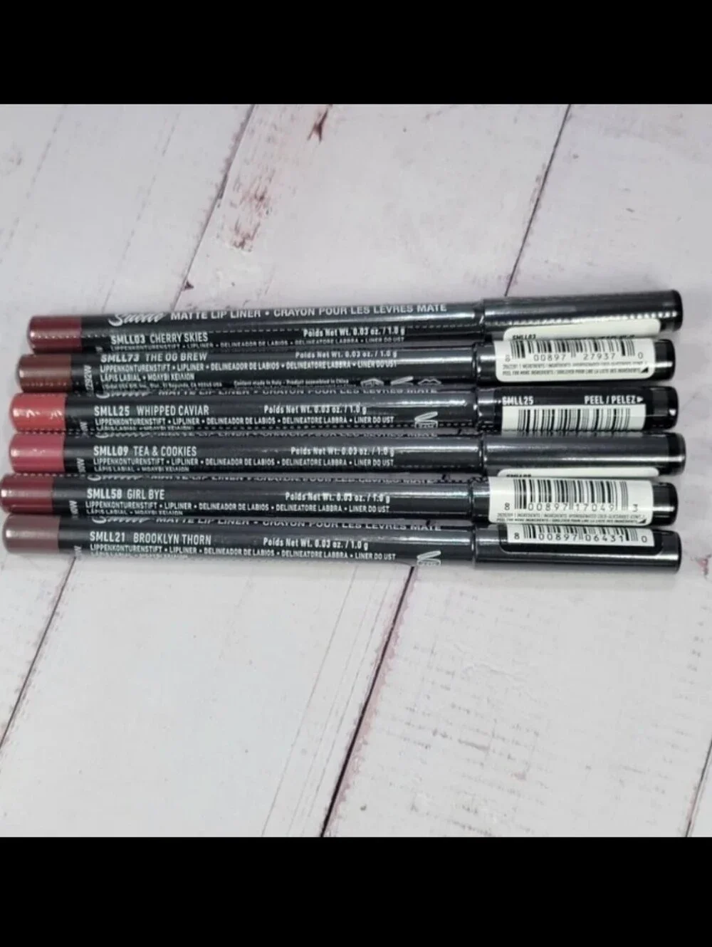 Nyx 6 Piece Suede Matte Lip Liner Bundle NEW!